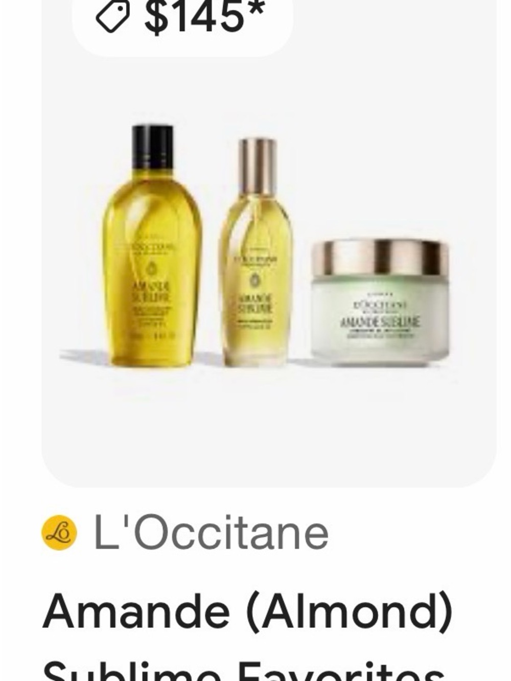 L'OCCITANE Almond Moisturizer Set - Yellow, Green, Gold